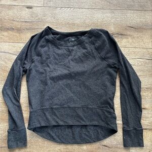 Champion Gray Fitted Long Sleeve Hoodie